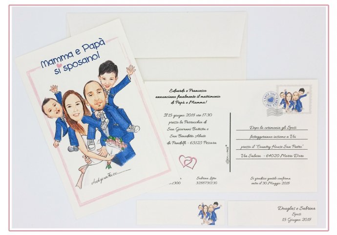 Le Partecipazioni originali e personalizzate disegnate a mano » PIER  -Wedding / Management/Production